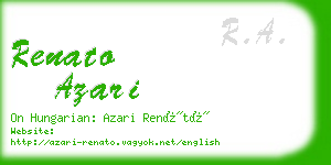 renato azari business card